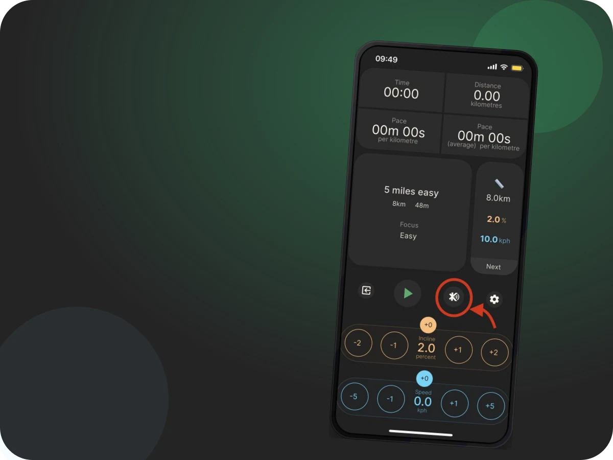 Actual Kinni app screenshot showing Kinni FitCast broadcasting run data to virtual apps.